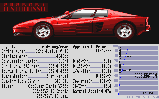 Test Drive II - Super Cars [datadisk] atari screenshot